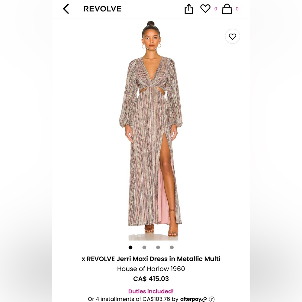 Beautiful multicolour house of Harlow evening gown